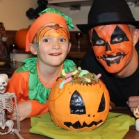 Halloween Party Kuerbis Kuchen backen (1)